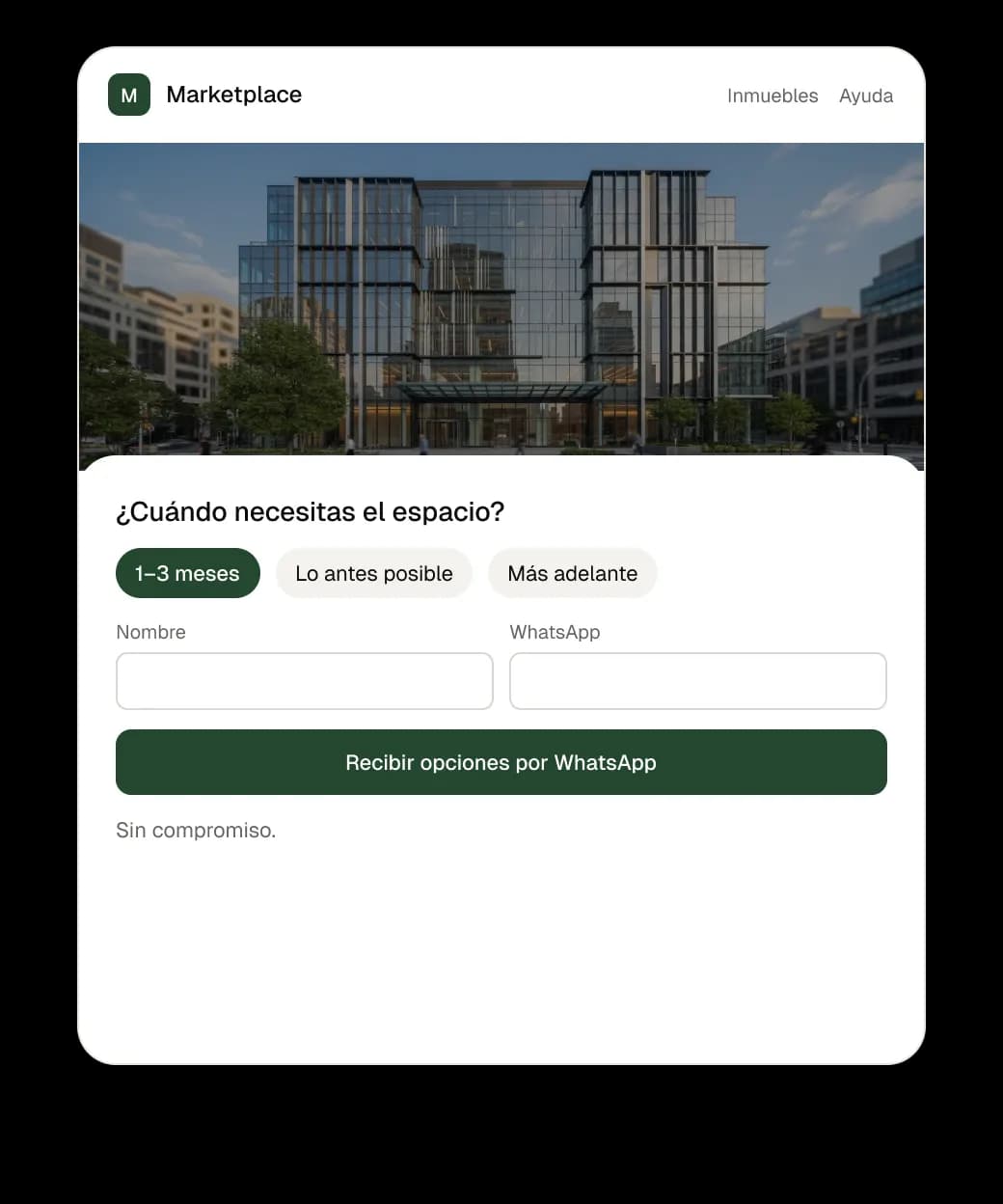 Propuesta de interfaz: captura de requerimiento.