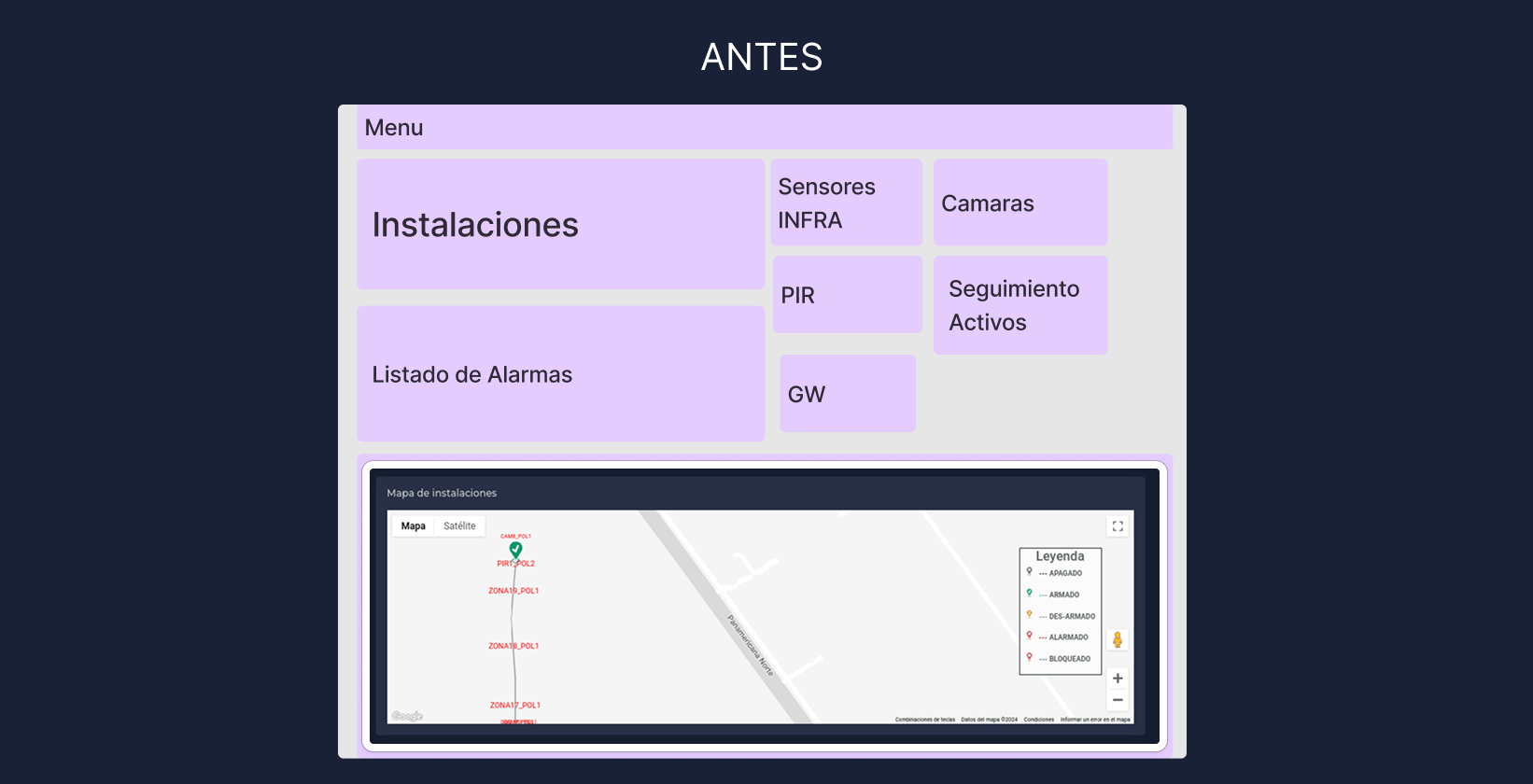 SIAC interface before the redesign